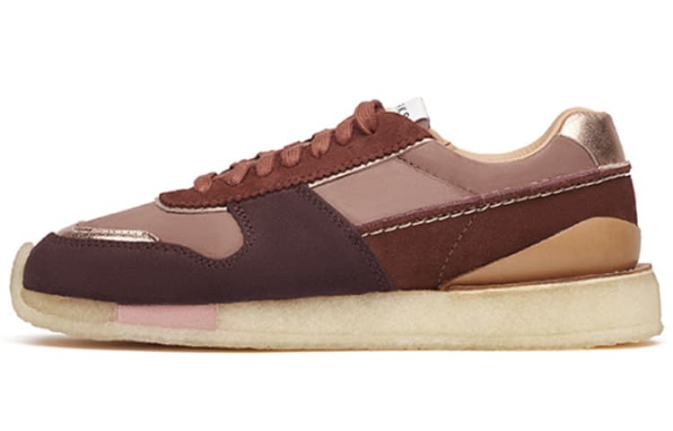 Clarks Abrasion-Resistant Low-Top Sports Casual Shoes Women's Rose