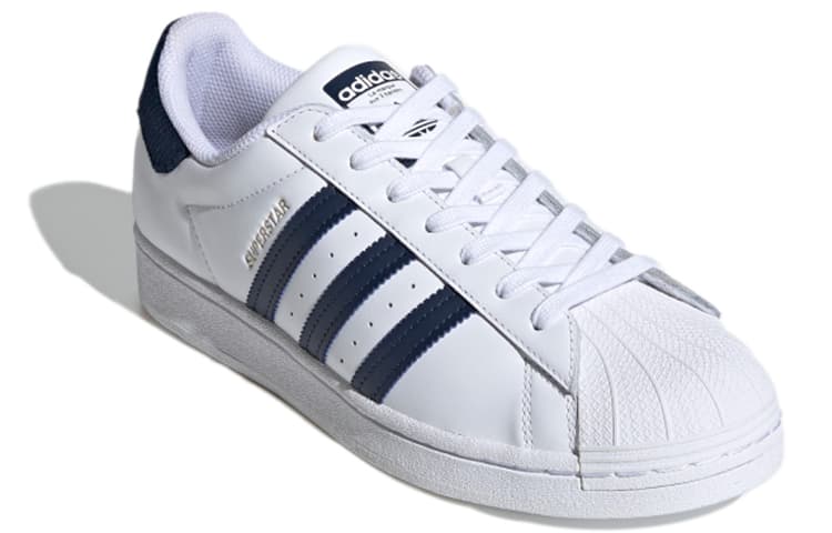 Adidas Originals Superstar Shoes 'Cloud White Navy Blue' 6