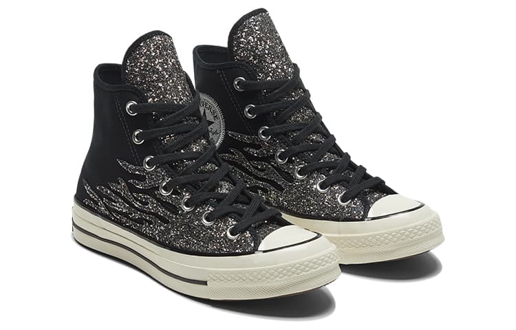Chuck 70 Women's Converse High 'Archival Glitter Flame Black Egret' Women's 6
