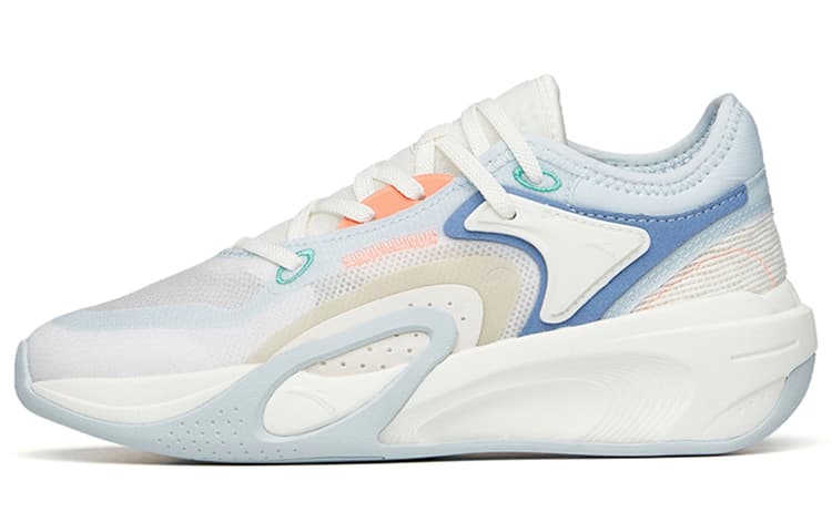 Anta Durable Breathable Lightweight Low-Top Casual Shoes Women's White Blue 2