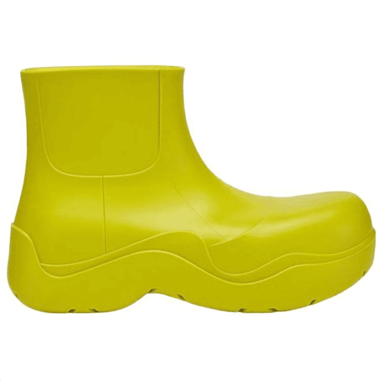 Bottega Veneta Puddle Rain Boots Ankle Boots Men's Neon Green 3