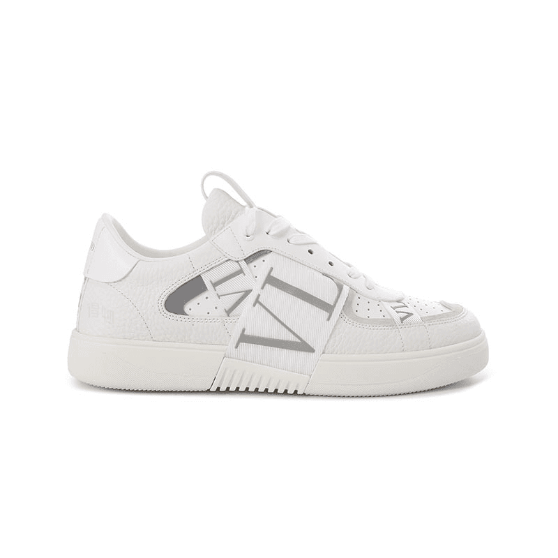 Valentino VL7N Cowhide Round Toe Lace-Up Low-Top Casual Shoes Men's White Platform 3