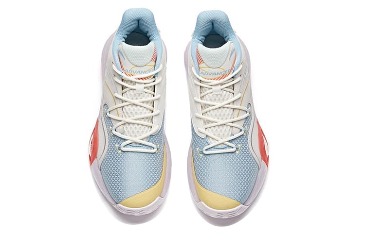 Anta A Flash Bubble 1.0 Non-slip Wear-resistant Shock Absorption Low-Top Basketball Shoes Blue Gray Red 6