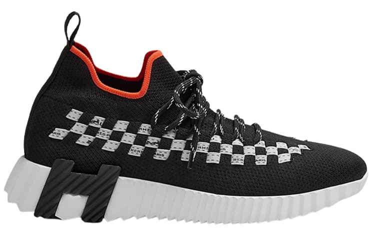 HERMES Fle Durable Breathable Low Top Casual Shoes Women's Black White 3
