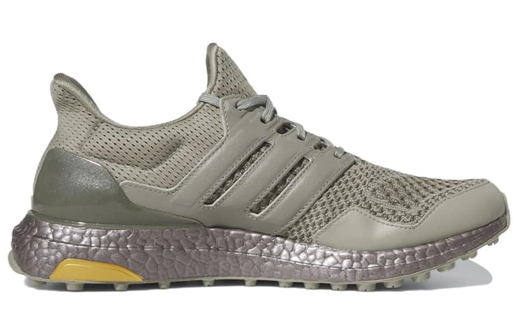 Adidas Ultra Boost Spikeless Golf Silver Pebble Olive Strata 5