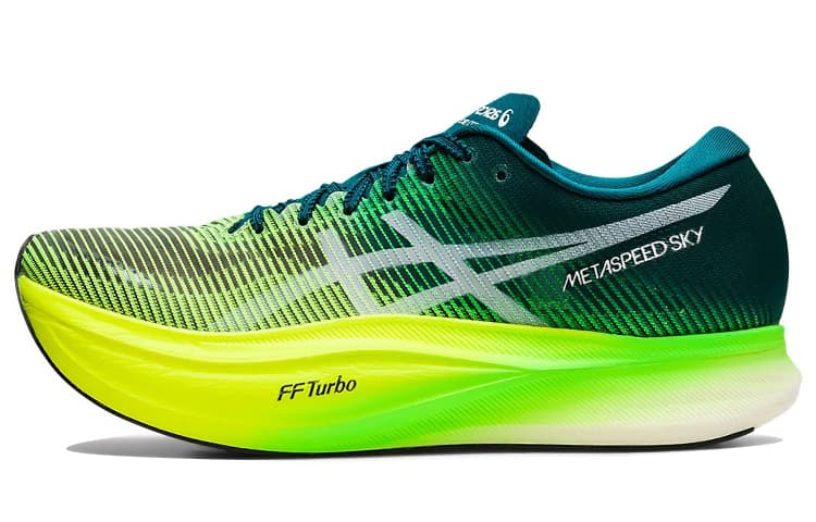 Asics Metaspeed Sky+ Velvet Pine Safety Yellow 2