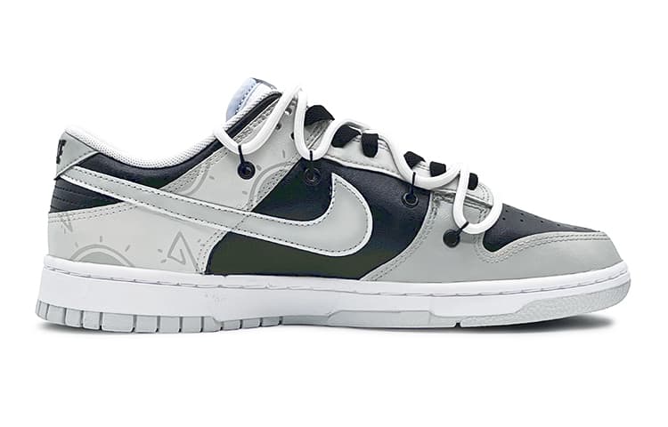 Nike Dunk 'Neutral Grey' Slip-Resistant Cushioning Low-Top Skateboard Shoes Women's Black Gray 6