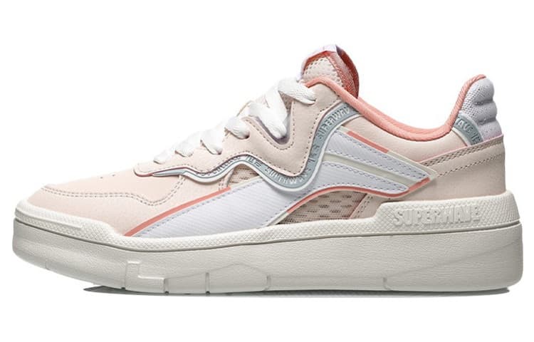 LiNing Wave Spwv Lite Anti-Slip Wear-Resistant Low-Top Skateboard Shoes Women's Pink Gray White 2