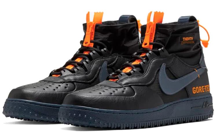 Nike Air Force 1 Winter Gore Tex Black Bright Ceramic Thunder Blue 6