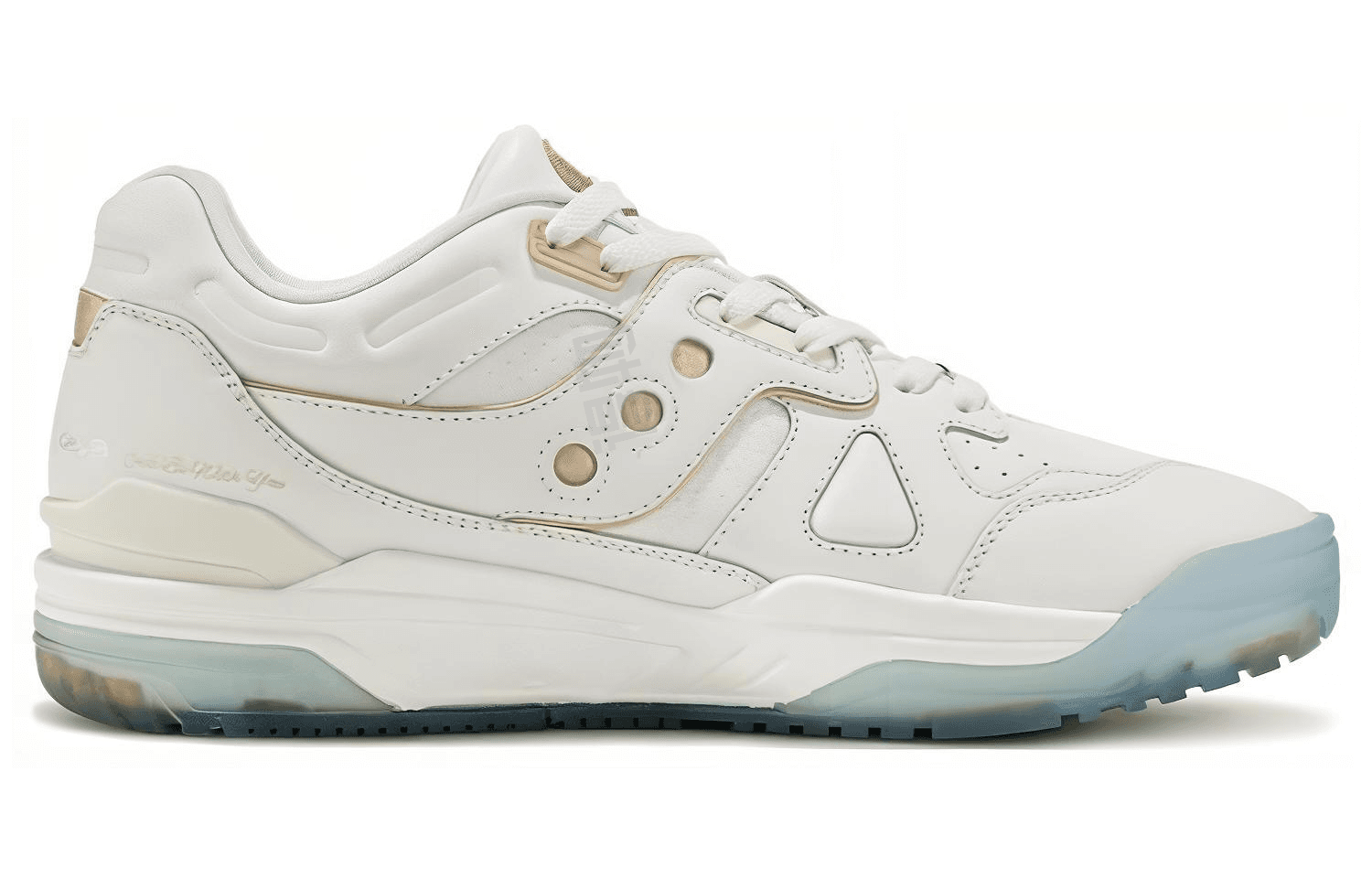 Saucony Cross 90 Synthetic Leather Slip-Resistant Cushioned Wear-Resistant Low-Top Sneakers Unisex White Brown 4