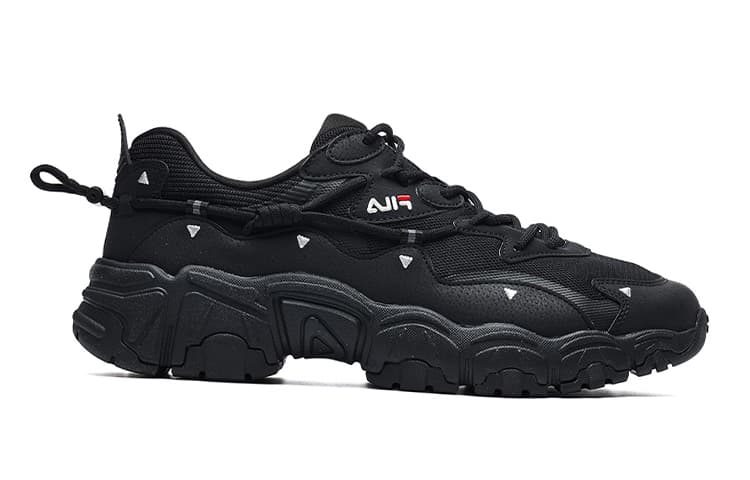 FILA Low Top Running Shoes 'Black White' 3