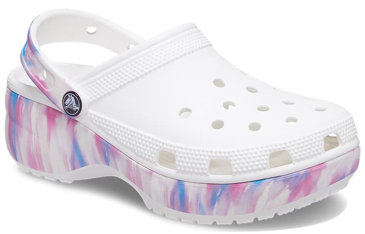 Crocs Classic Platform Dream Clog 'White Purple' Women's 5