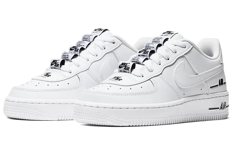 Nike Air Force 1 LV8 3 White Black GS 5