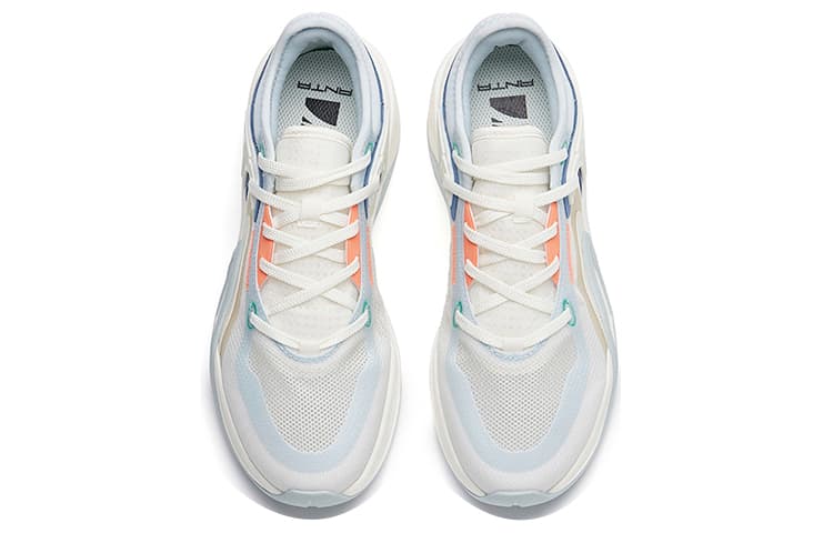 Anta Durable Breathable Lightweight Low-Top Casual Shoes Women's White Blue 5