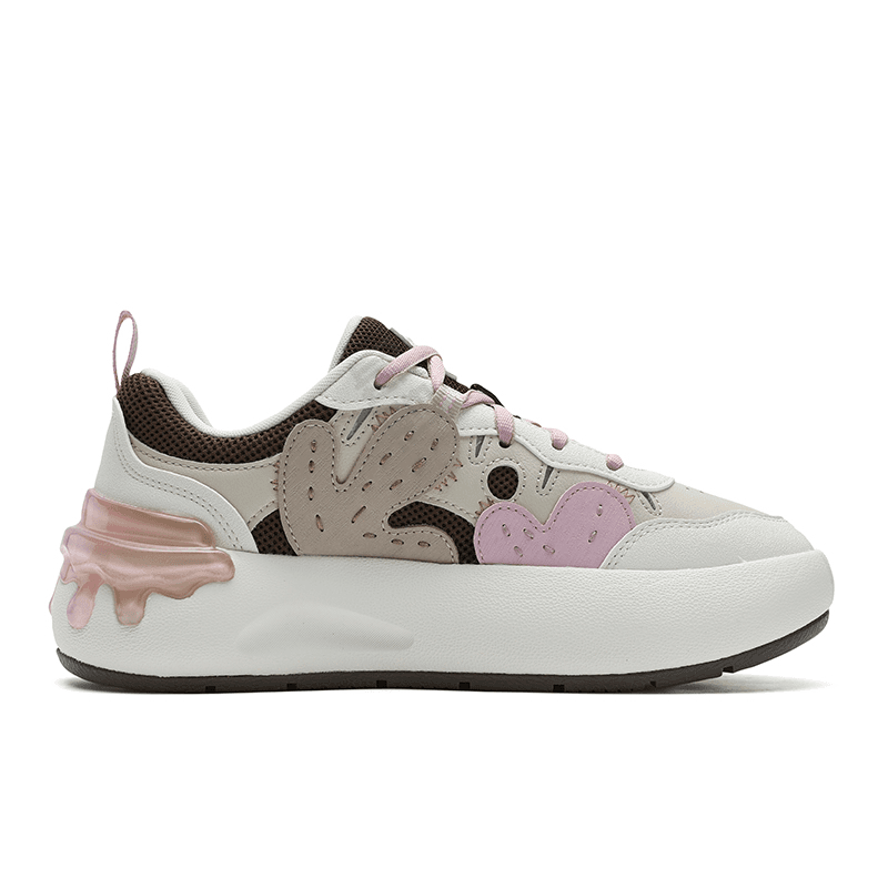 FILA CACTI Cactus Shoes Fashion Versatile Comfortable Lightweight Breathable Women's Low-Top Skate Shoes White Brown 6