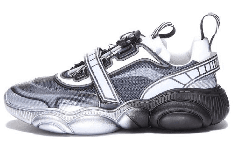 MOSCHINO Cushioning Low Top Sports Casual Shoes Women's Gray White