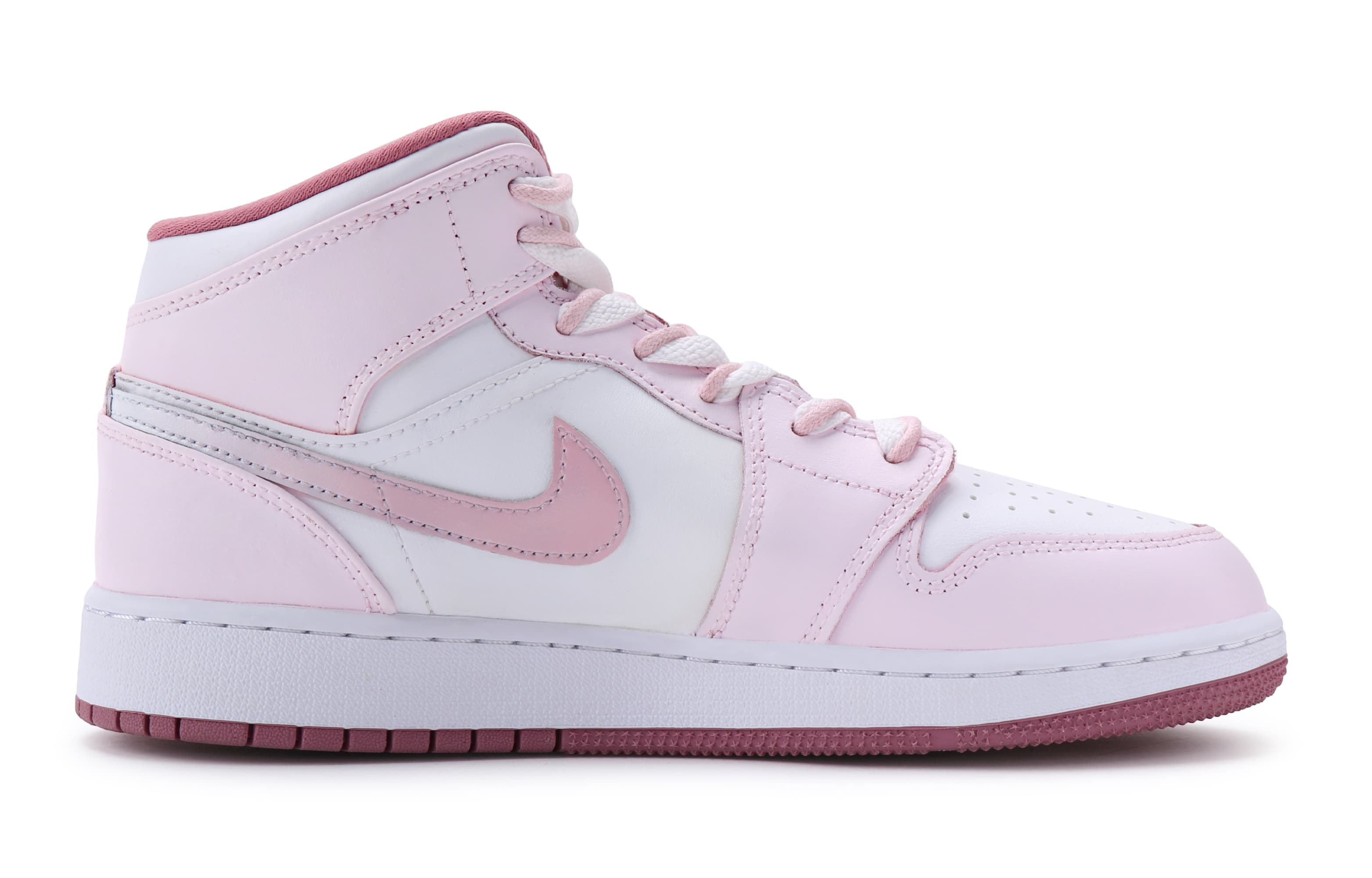 JORDAN Air JORDAN 1 Vintage Basketball Shoes Women's Mid Top White 3