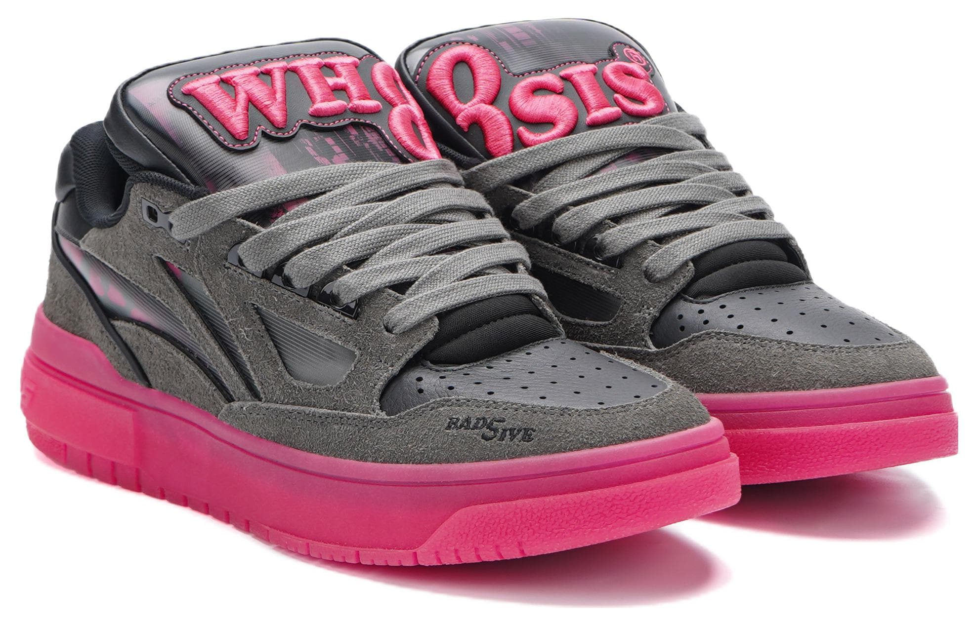 WHOOSIS LiNing Anti Slip Wear Resistant Low Top Skateboard Shoes Purple Gray 6
