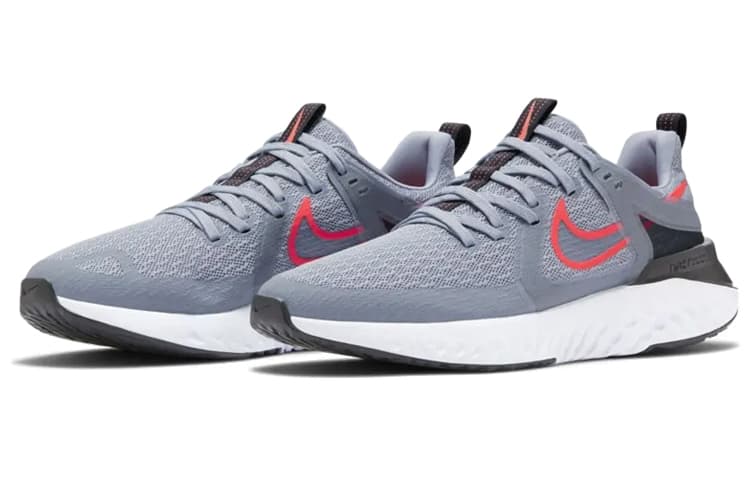 Nike Legend React 2 Obsidian Mist Laser Crimson 6