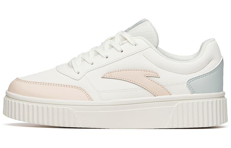 Anta Life Collection Cookie Shoes Anti-Slip Wear-Resistant Low-Top Skateboard Shoes Women's White Brown 2