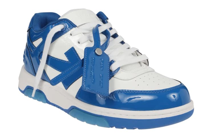 OFF WHITE Out Of Office Low Top Patent Sneaker 'Blue White' 4