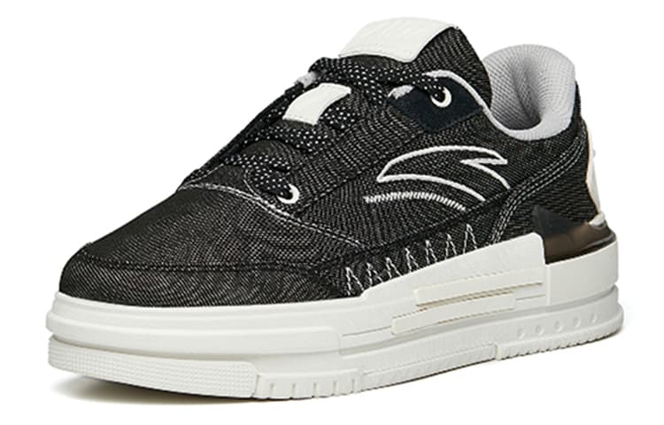 Anta Bump Low-Top Skateboard Shoes Women's Black White 5