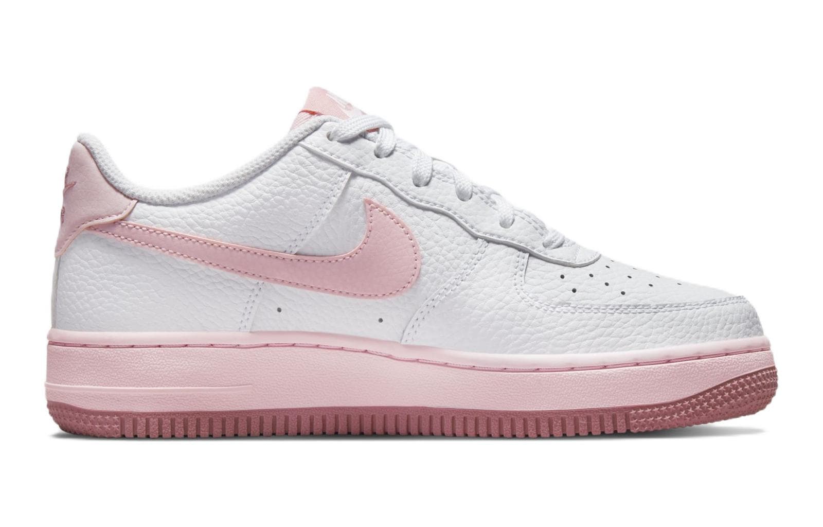 Nike Kids Air Force 1 "White/Pink Foam" Sneakers 5