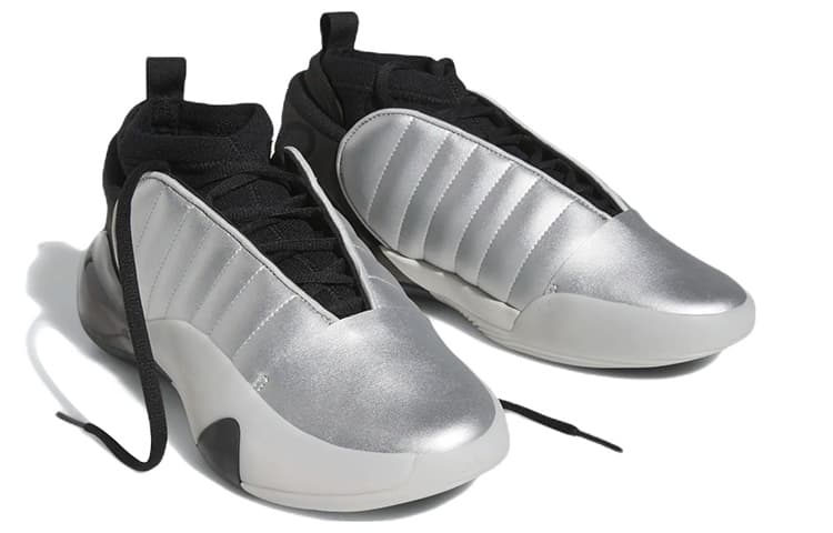 Adidas Harden Volume 7 Basketball Shoes 'Silver Metallic / Black' 6