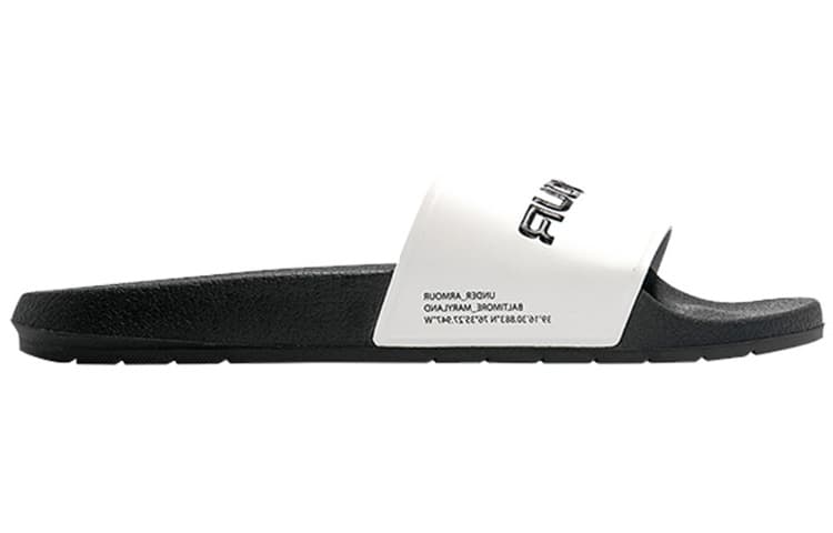 Under Armour Core Remix Slides 'White Black' 3