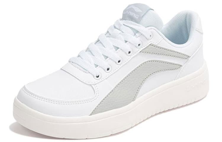 LINING Skateboard Shoes Men Low-Top Standard White/Microcrystalline Gray 6