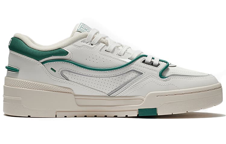 LINING 001 BTC Skateboard Shoes Men Low-Top Mist White/Group Turquoise 3