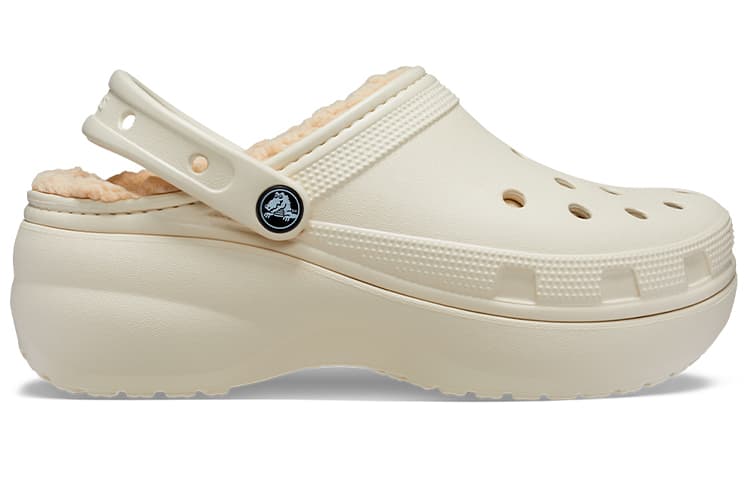 Crocs Classic Platform Lined Clog 'Bone' Women's 3