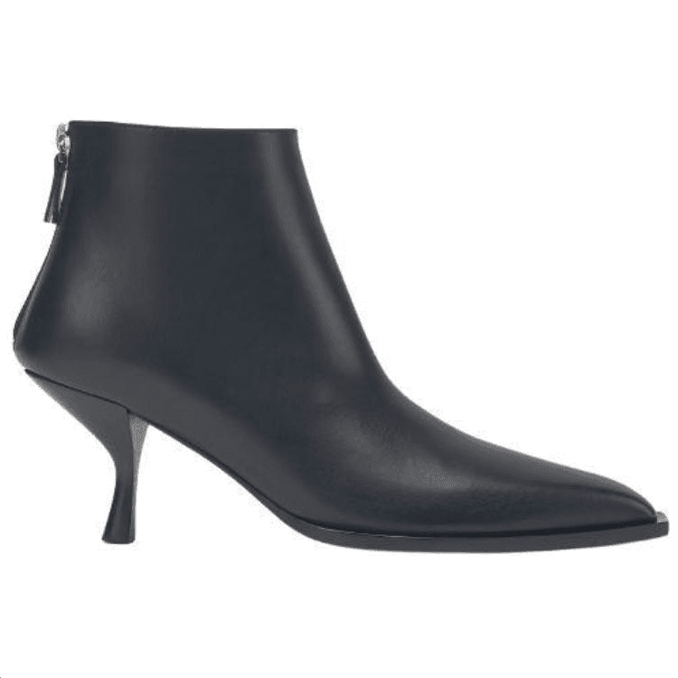 THE ROW Coco Calfskin Zip Ankle Boots Women's Black 3