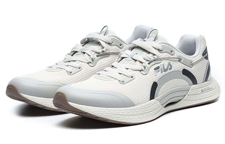 FILA XFT Cushioning Anti-Slip And Wear-Resistant Low-Top Casual Running Shoes Men's Bright Gray 4