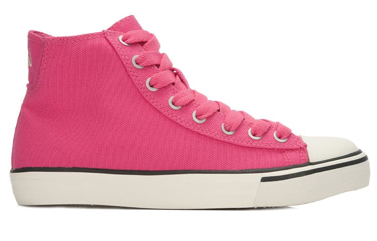 LINING Canvas Shoes Women's High-Top Pink White 3