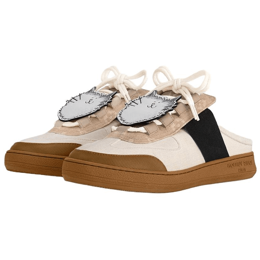 LOUIS VUITTON x Grace Coddington Catogram Collection Lous Toe-Post Sandals Women's Beige 6