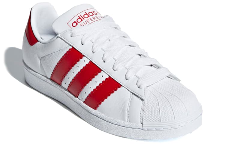 Adidas Originals Superstar Cloud White Scarlet 4