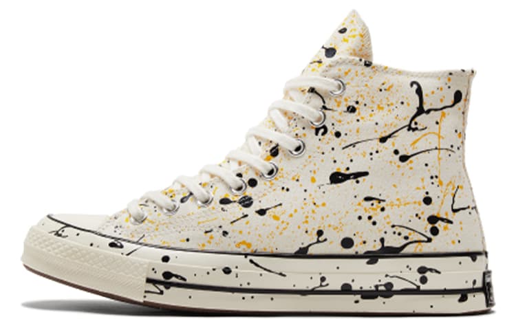 Converse Chuck Taylor All Star 70 Hi Archive Paint Splatter Egret Amarillo Yellow 2