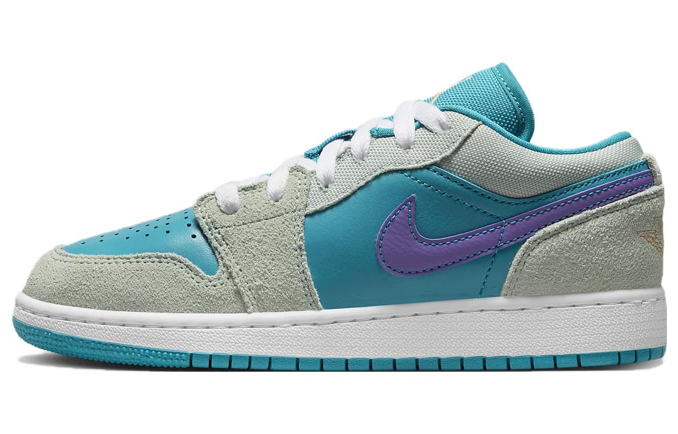 Jordan Air Jordan 1 Low SE Cushioning Anti-Slip And Wear-Resistant Low-Top Children's Basketball Shoes Gray Teenagers 2