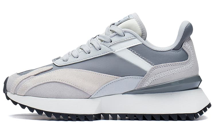 LINING Casual Shoes Women's Low-Top Stone Gray/Microcrystalline Gray/Ecru 2