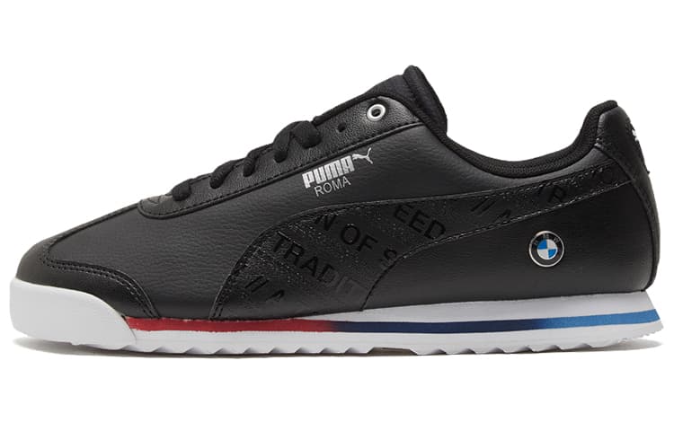 PUMA Bmw Mms Roma Low Top Running Shoes Black/White 2