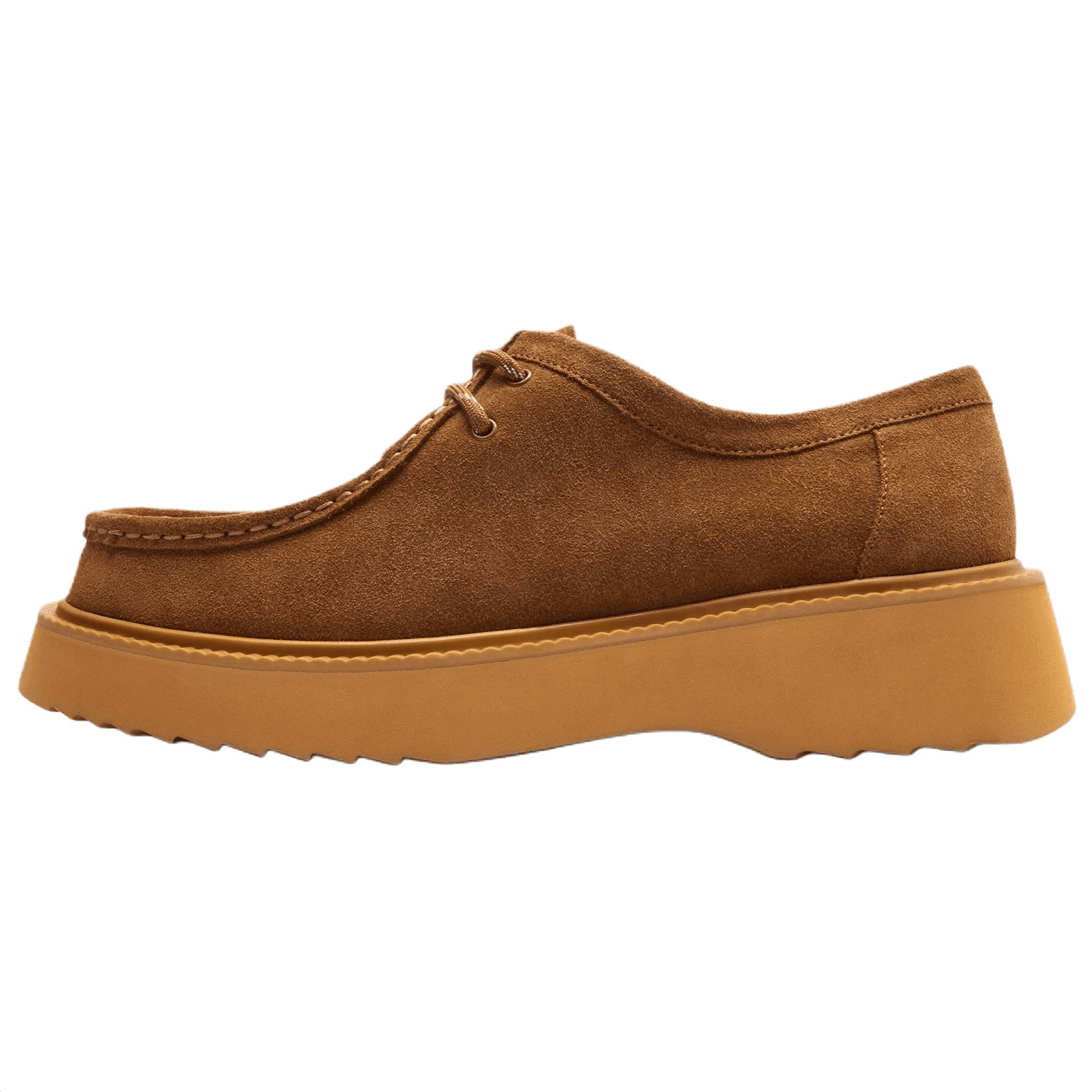 COACH Split Leather Round Toe Lace-Up Desert Boots Ankle Boots Men's Light Brown 2