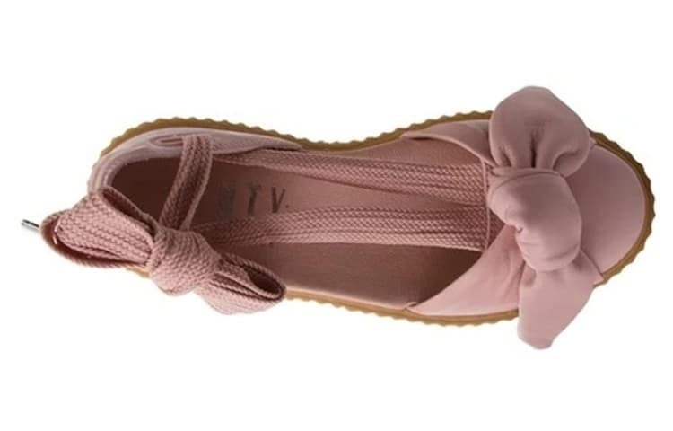 PUMA Bow Creeper Sandal Rihanna Fenty Silver Pink Women's 5