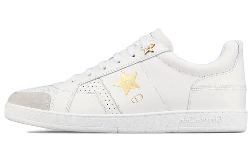 DIOR Star Platform Shoes Low-Top Stylish Skateboarding Shoes Women's White 2