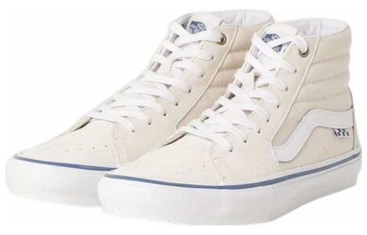 Vans Raw Canvas Skate SK8 HI 'White Blue' 4