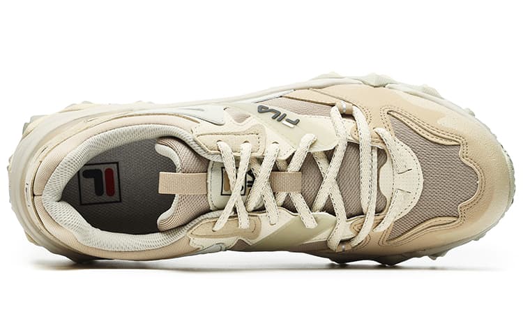 FILA Oakmont 2 Cushioning Anti-Slip And Wear-Resistant Low-Top Casual Shoes Men's Sandy/Pelican Color 5