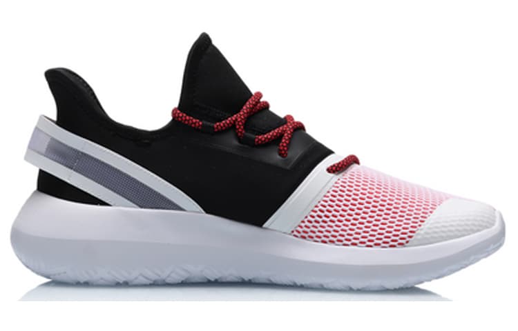 LiNing Rebound Breathable Lightweight Wear-Resistant Slip-Resistant Low-Top Sports Casual Shoes Men's Black Red 3