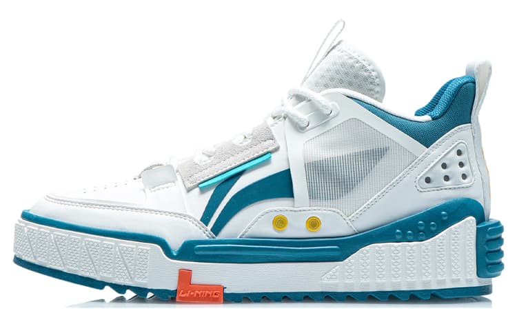 LINING Skateboard Shoes Men Mid-Top Mist White/Dark Sapphire 2