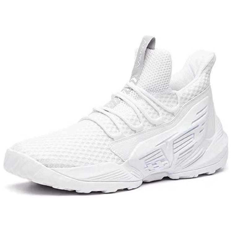 Anta Bastard Cushioning Anti-Slip Wear-Resistant Breathability Low-Top Vintage Casual Shoes Men's White Gray 5