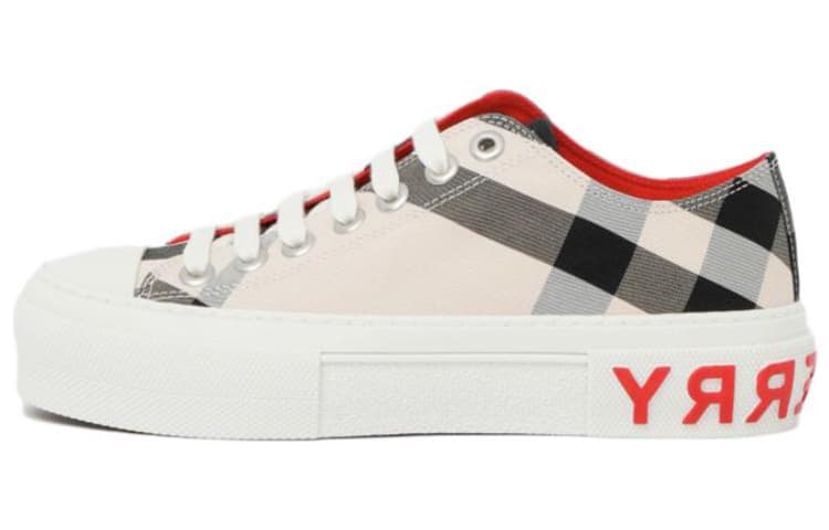 Burberry Gabardine Buttermilk White Red Women's 2